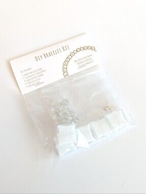 DIY Charm Beaded Bracelet Jewelry Making Kit - White